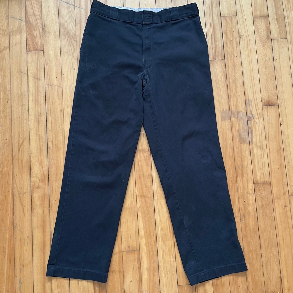 Dickies 874 Original Fit Mens Work Pants Black 34x32 Straight Leg Chino 874BK